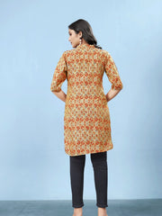 Silk Viscose with owen zari Digital Print with Inner-MLWSHKT8031MUL