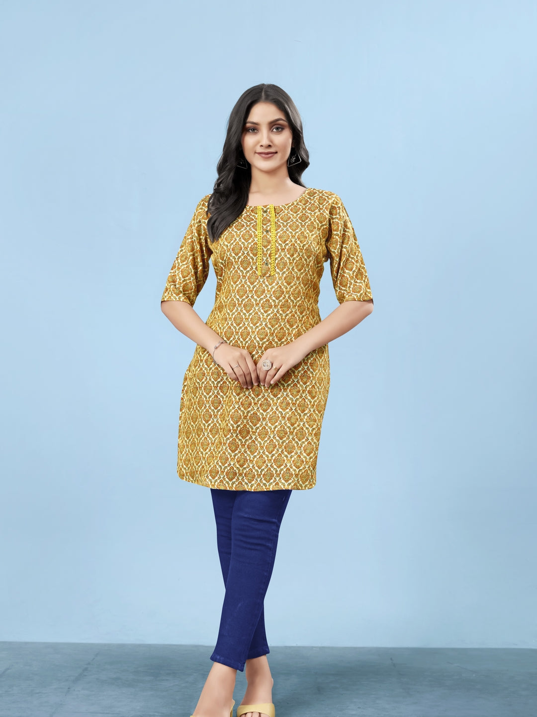 Silk Viscose with owen zari Digital Print with Inner-MLWSHKT8034MUL