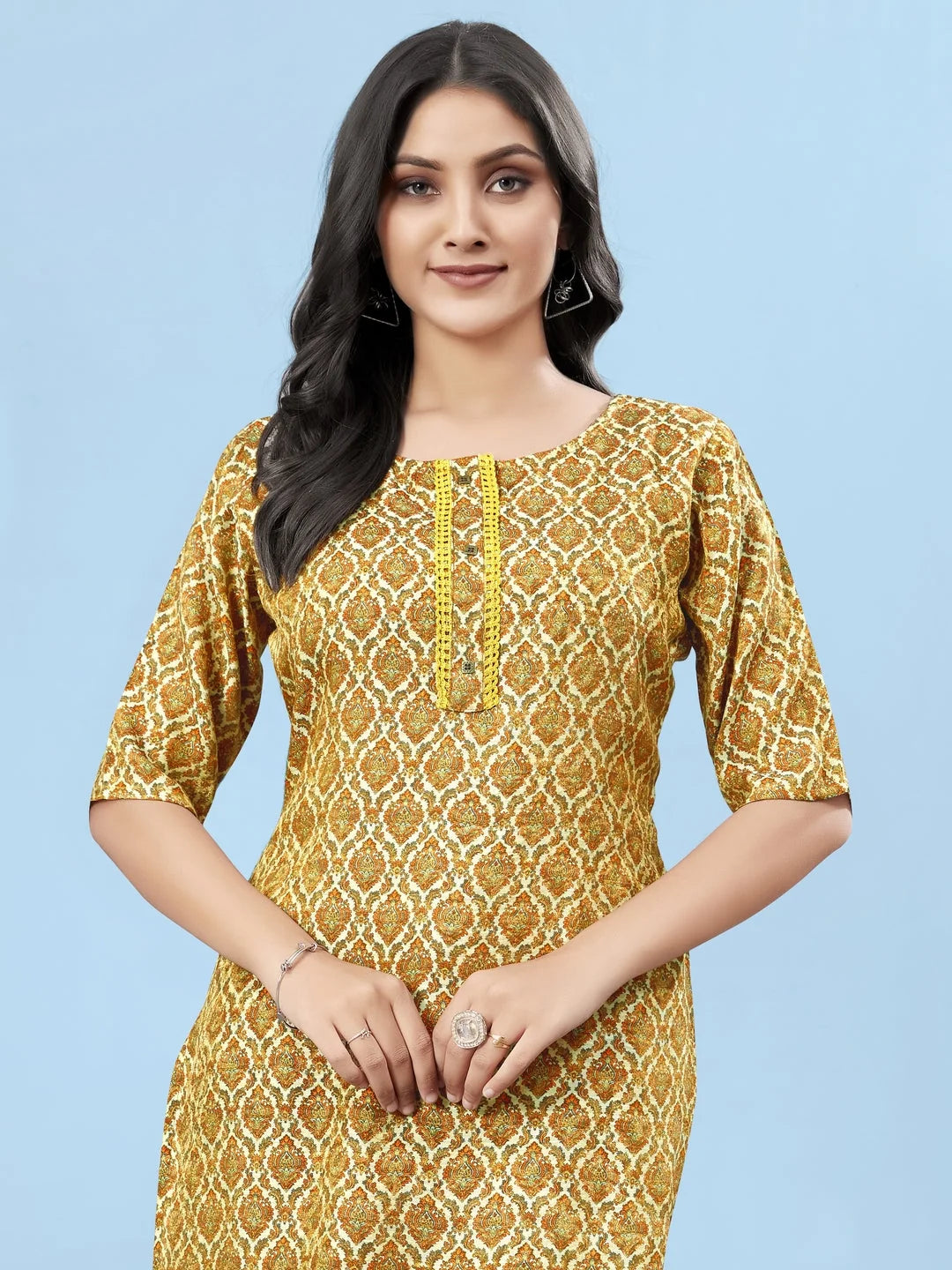 Silk Viscose with owen zari Digital Print with Inner