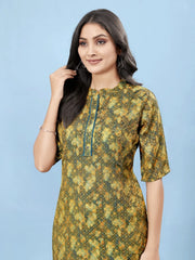 Silk Viscose with owen zari Digital Print with Inner-MLWSHKT8036MUL