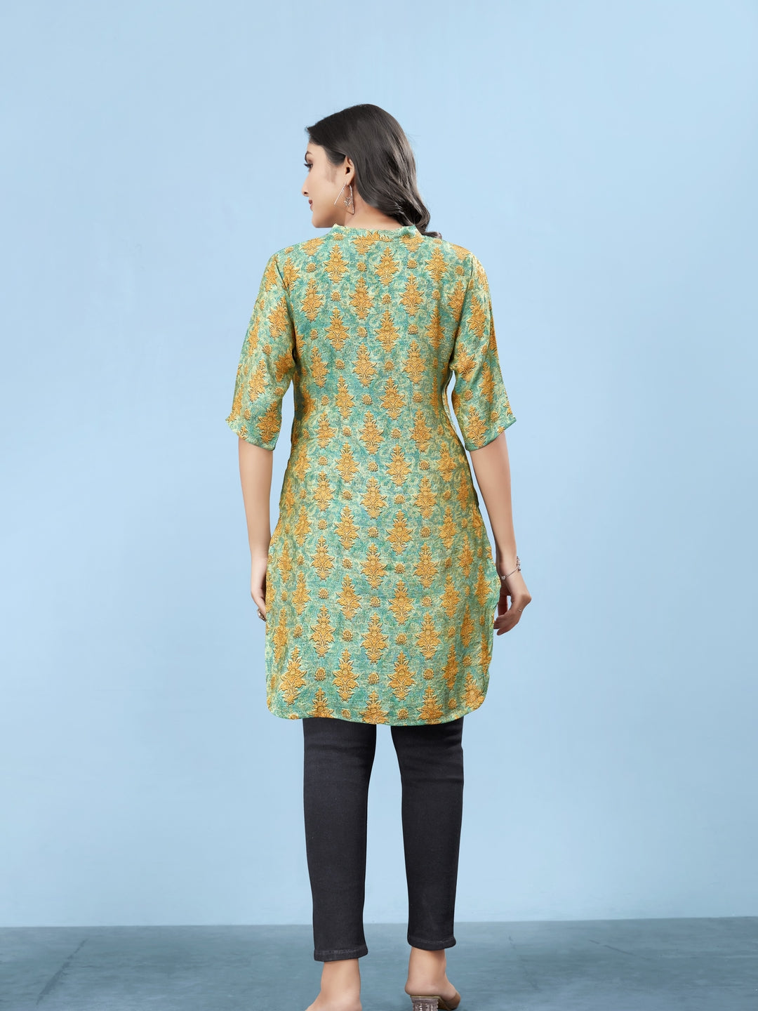 Silk Viscose with owen zari Digital Print with Inner