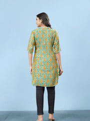 Silk Viscose with owen zari Digital Print with Inner-MLWSHKT8037MUL