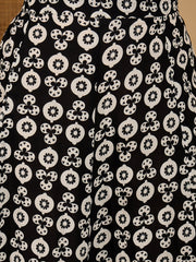 Stylum Women's Black Printed Cotton Skirt (SKBLACKAMRPALI)