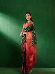 Womens Fashion Ethnic Green Color Sarees-MLSHWSA1273GRN0ONE