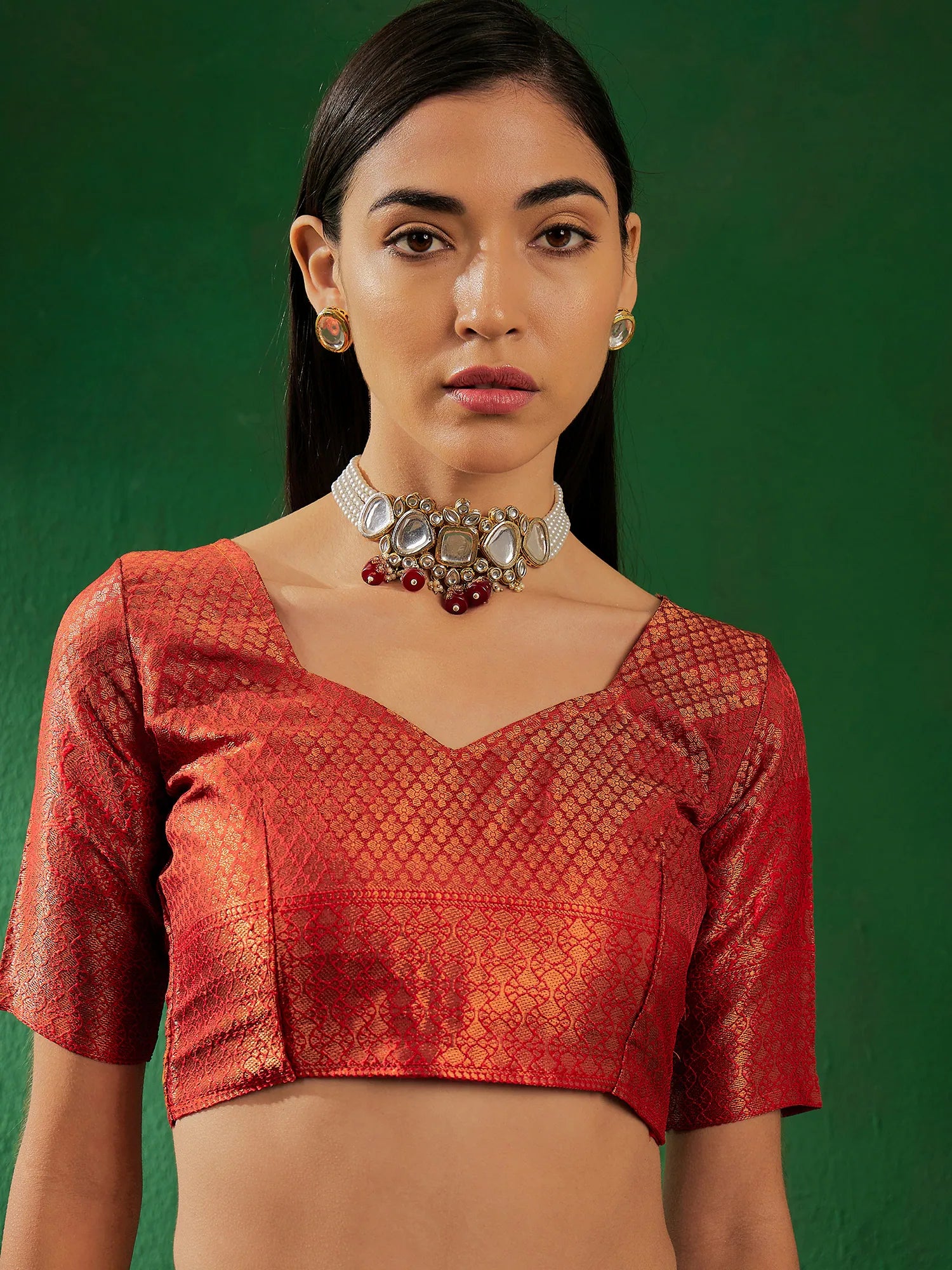 Green Handwoven Polyester Saree | Premium Designer Sarees India