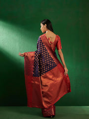 Womens Fashion Ethnic Navy Blue Color Sarees-MLSHWSA1275NBL0ONE