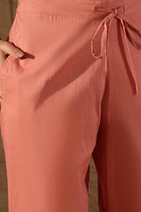 Grey Chanderi Solid Woven Design Straight Kurta Trouser With Dupatta SKSKD3048