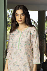 Multi Colour Floral Printed Cotton Linen Fabric Top Bottom Set-MLWSHCS4329MUL