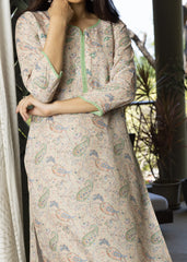 Multi Colour Floral Printed Cotton Linen Fabric Top Bottom Set-MLWSHCS4329MUL