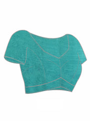 Women's Blend Turquoise Blue Woven Design Designer Saree With Blouse Piece-SNGRIA4006