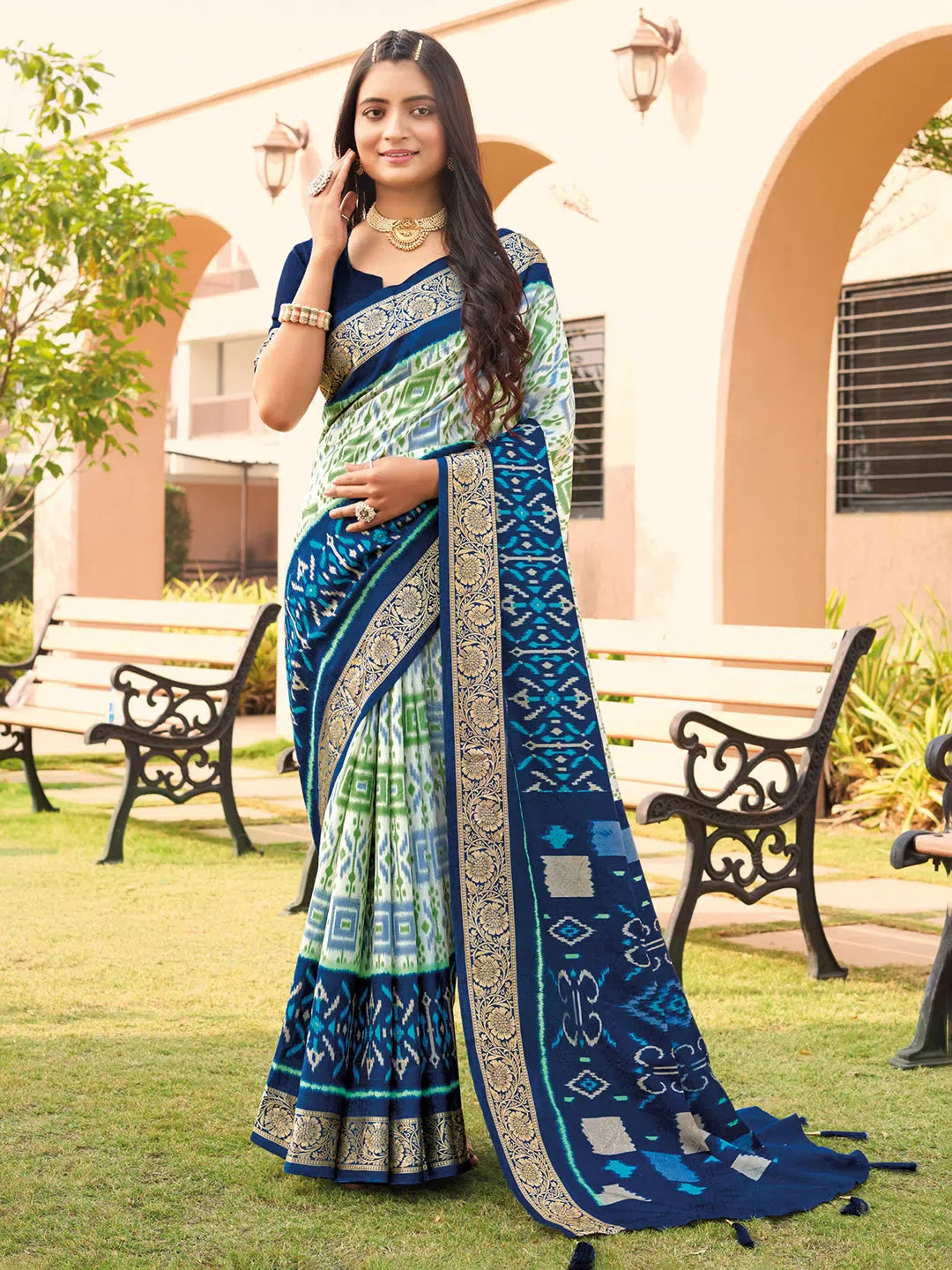 White Viscose Saree | Designer Sarees India