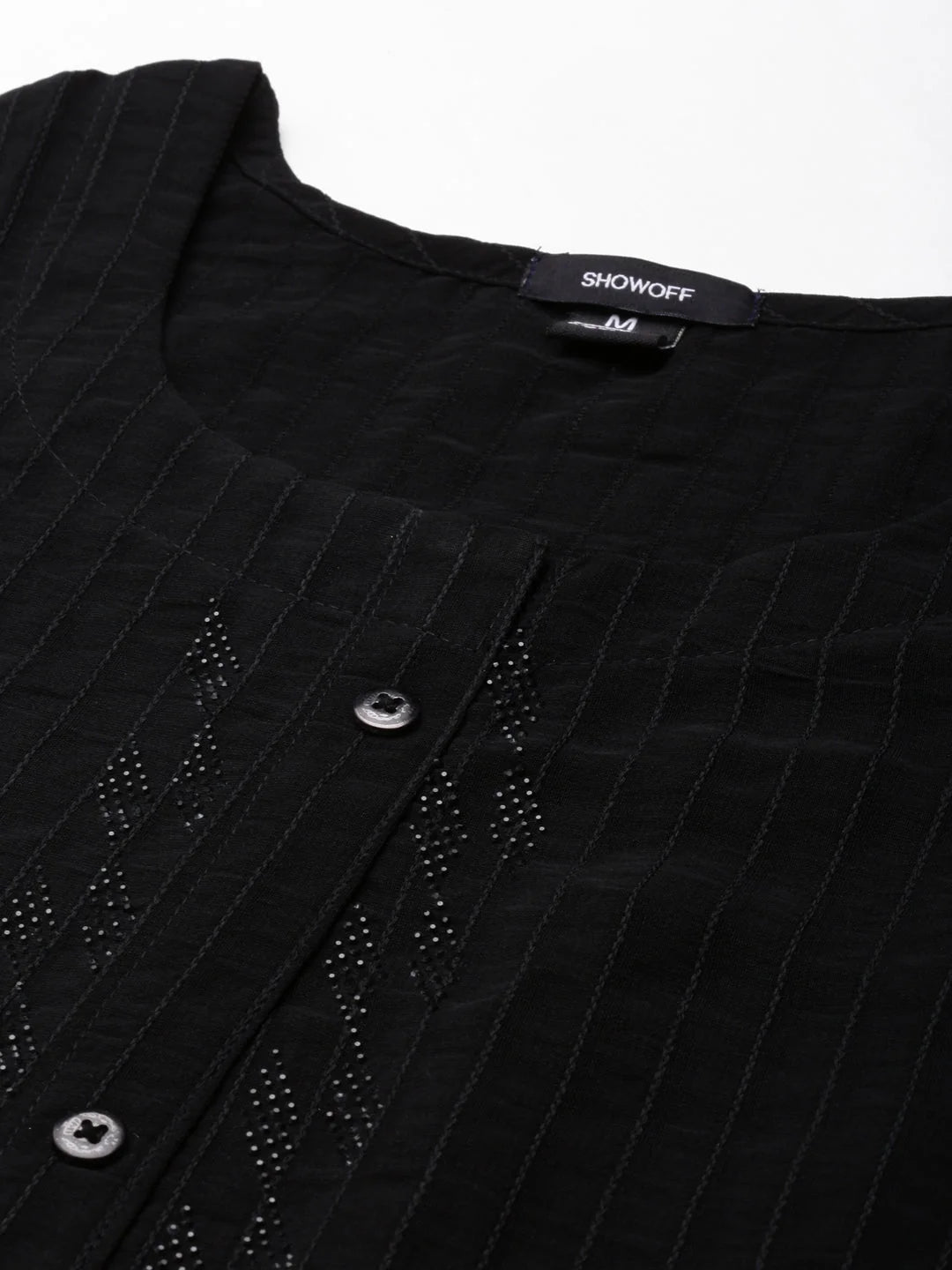 Black Solid Kurta - Women's Polyester Indian Kurta Ladies