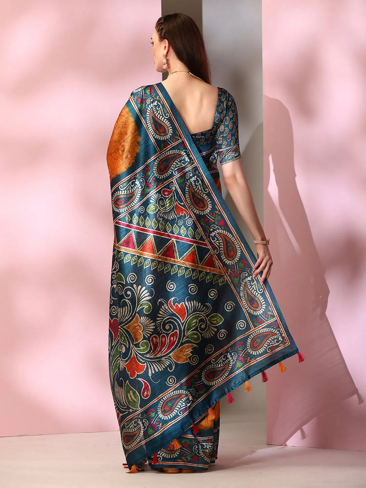 Women's Organza Mauve Printed Designer Saree With Blouse Piece-SALILA202