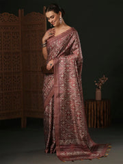 Women's Organza Sea Green Printed Designer Saree With Blouse Piece-SANKARI207