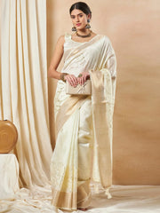 Orange Woven Women Saree