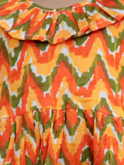 Cotton Dress for Girls - Orange | SS24DR82ORA