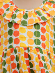 Cotton Dress for Girls - Yellow | SS24DR82YWA