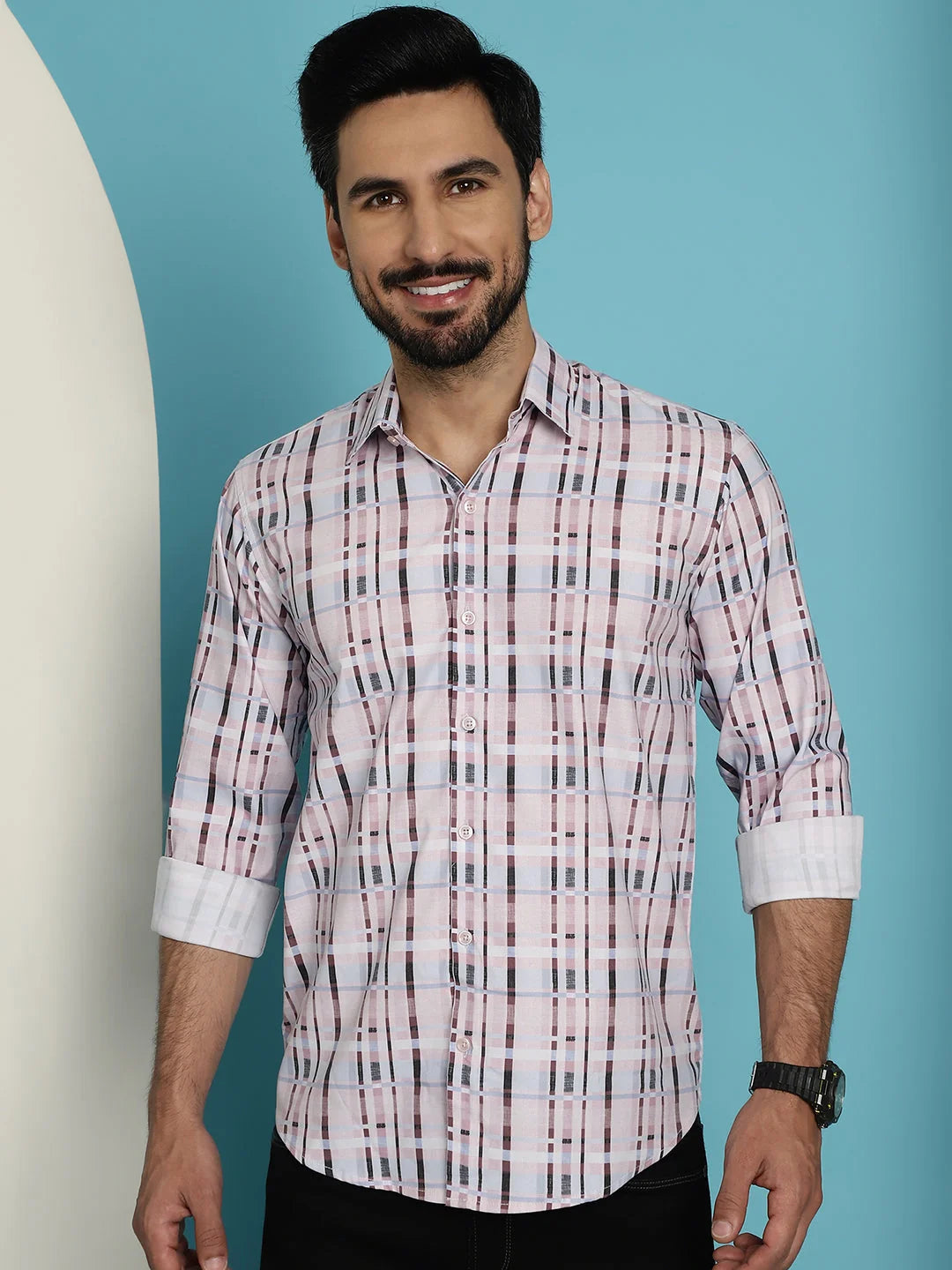 Cotton Checked Mens Shirt - Casual Shirt for Men | [Brand]
