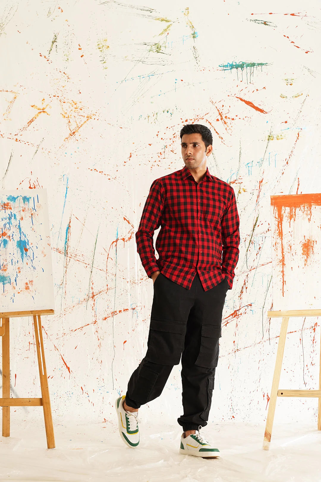 Men's Buffalo Check Formal Shirt | Cotton Formal Shirts
