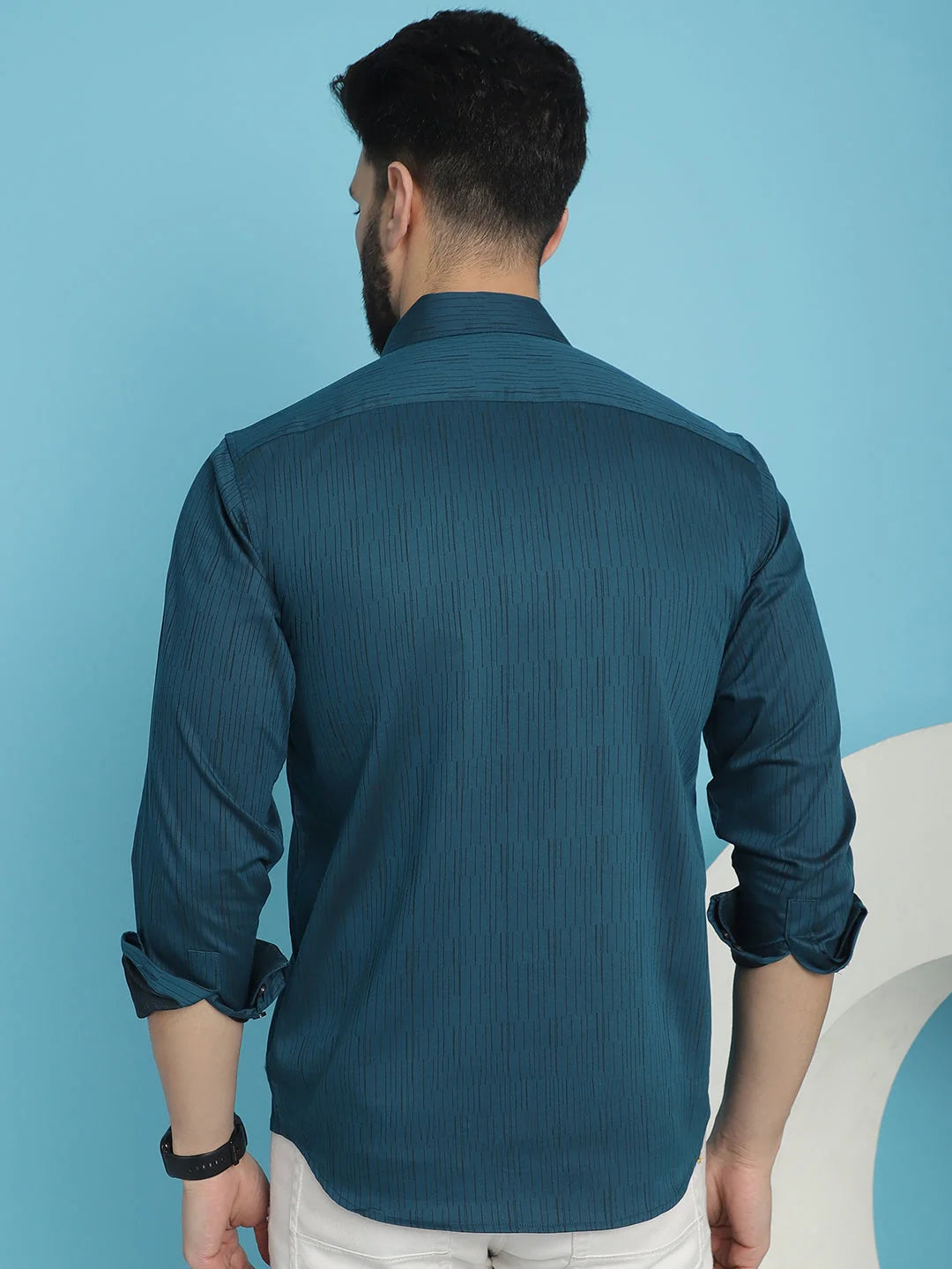Woven Design Casual Shirt-SF-90 - Premium Cotton Mens Shirt