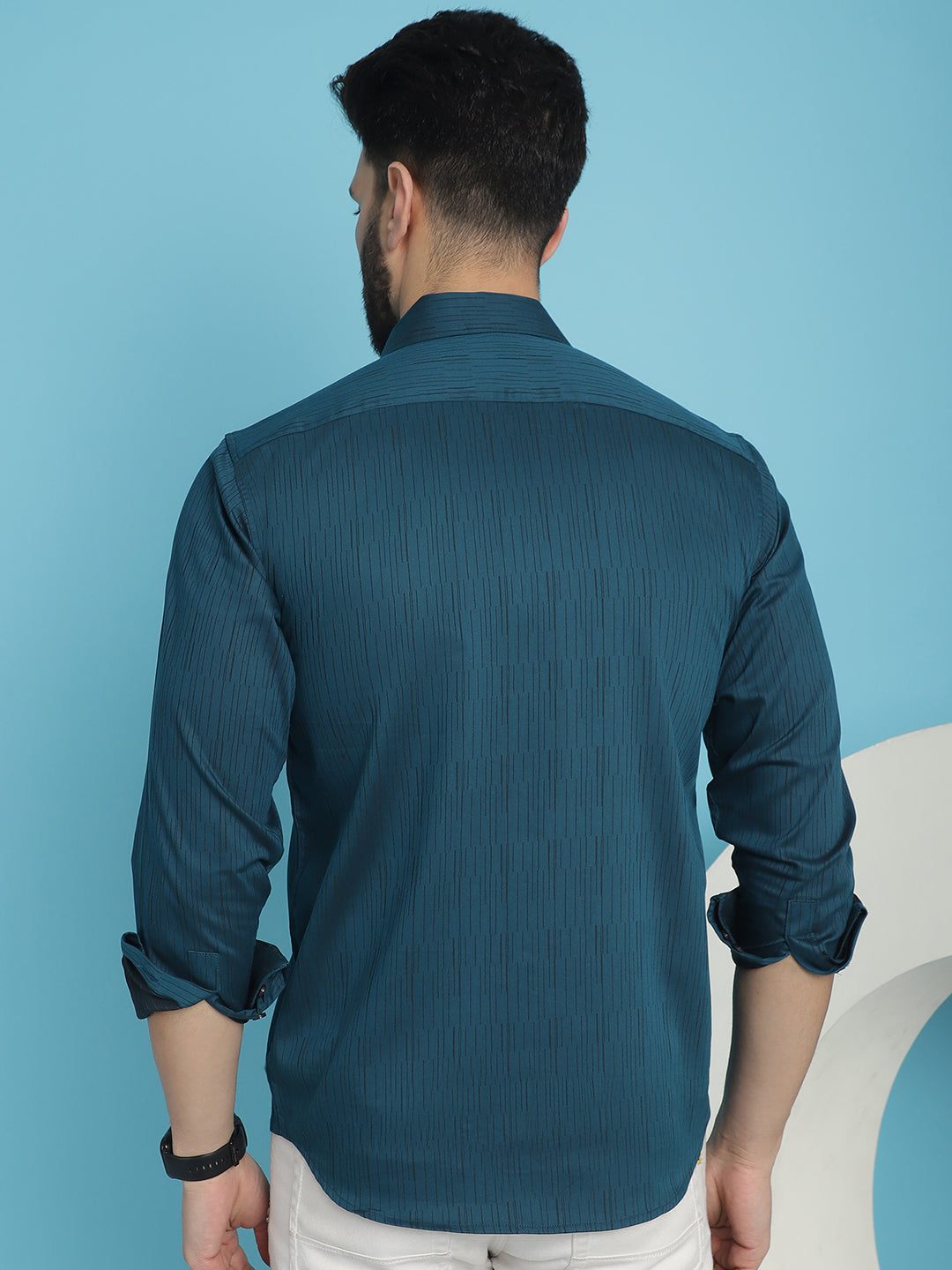 Woven Design Casual Shirt-SF-90 - Premium Cotton Mens Shirt