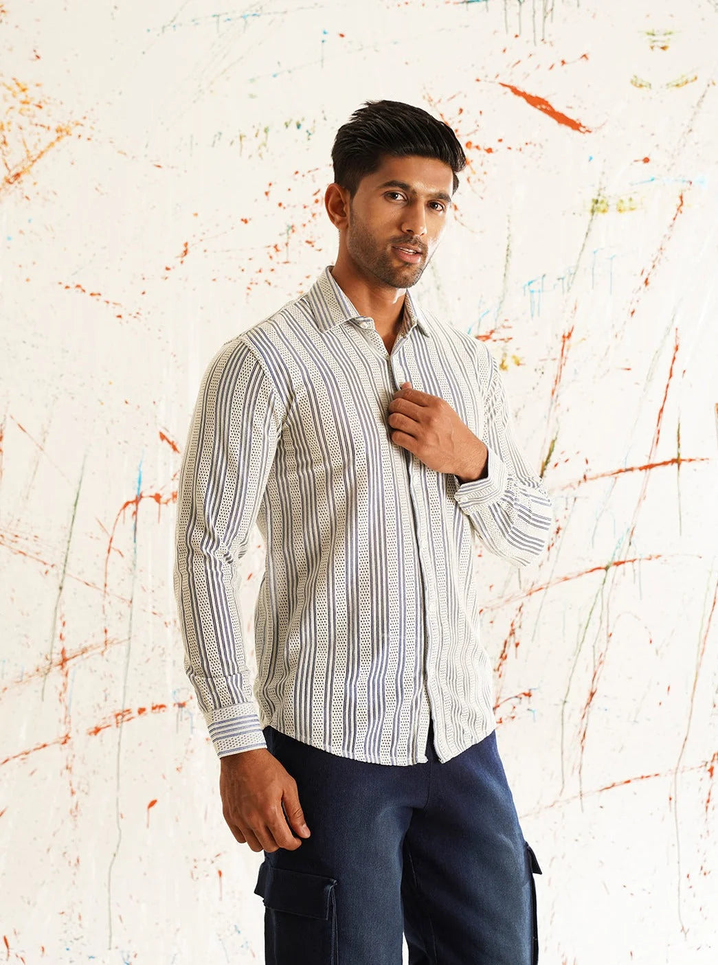 Woven Cotton Mens Shirt SF 917 | Solid Pattern Shirt