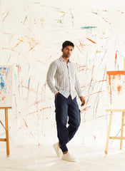 Woven Design Cotton Shirt for Men-SF 917