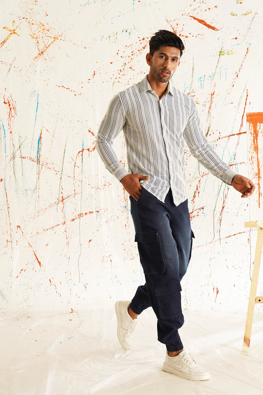 Woven Cotton Mens Shirt SF 917 | Solid Pattern Shirt