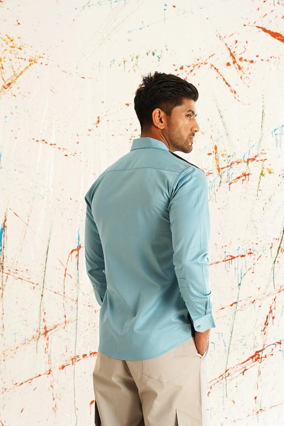 Cotton Satin Mens Shirt - Premium Casual Style SF-920