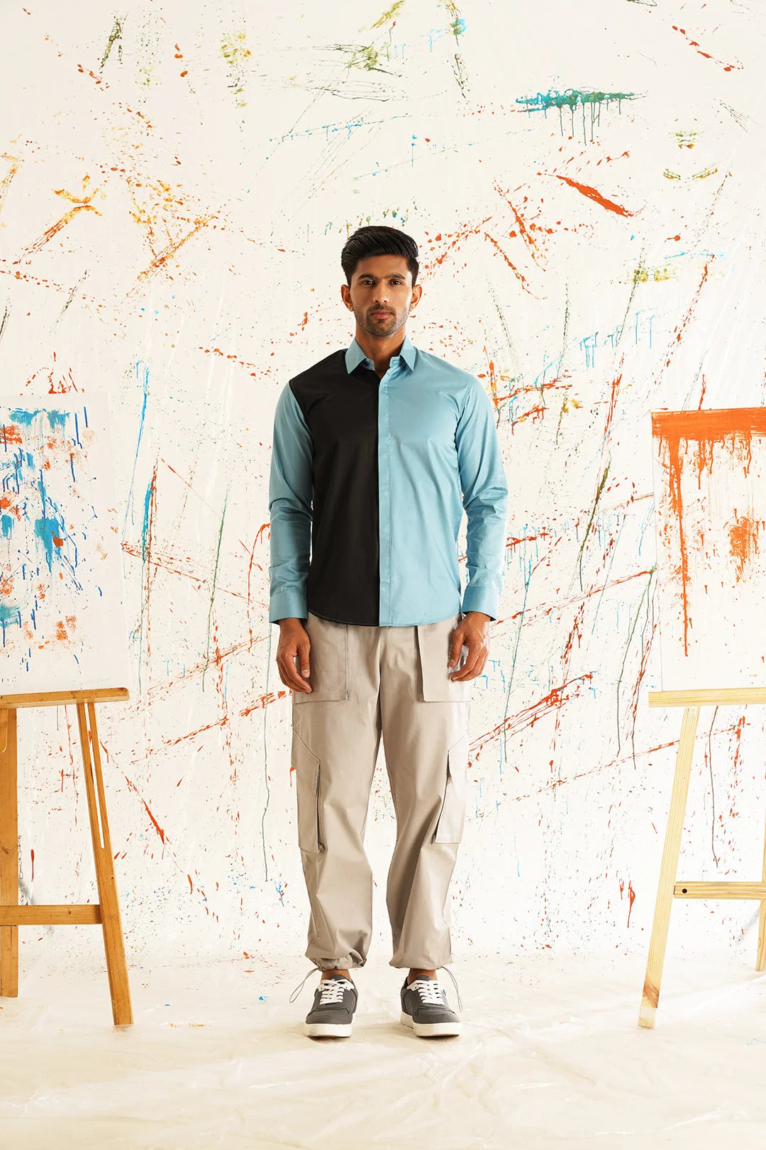 Cotton Satin Mens Shirt - Premium Casual Style SF-920