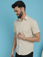 Striped Half Sleeve Casual Shirt for Men's-SF-921