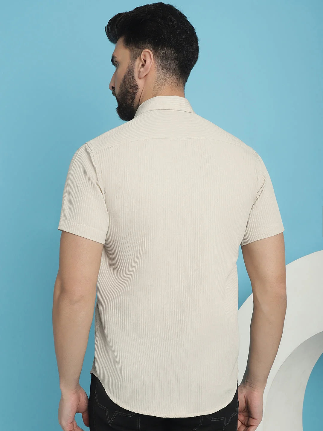 Shop Striped Mens Shirt - Half Sleeve Casual Cotton Shirt