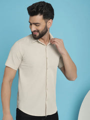 Striped Half Sleeve Casual Shirt for Men's-SF-921