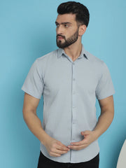 Striped Half Sleeve Casual Shirt for Men's-SF-921Light