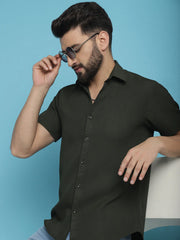 Striped Half Sleeve Casual Shirt for Men's-SF-921Q