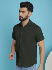 Striped Half Sleeve Casual Shirt for Men's-SF-921Q