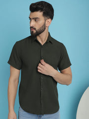 Striped Half Sleeve Casual Shirt for Men's-SF-921Q