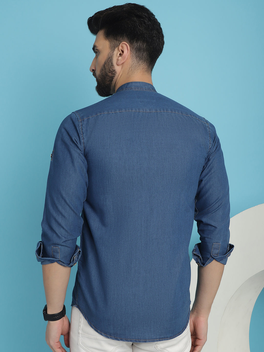 Denim Casual Shirt for Men SF-922 - Cotton Shirt