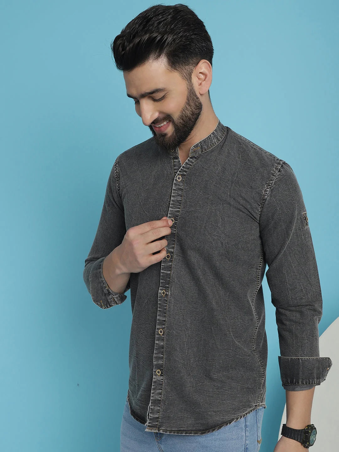 Denim Casual Shirt for Men - Soft Cotton Shirt