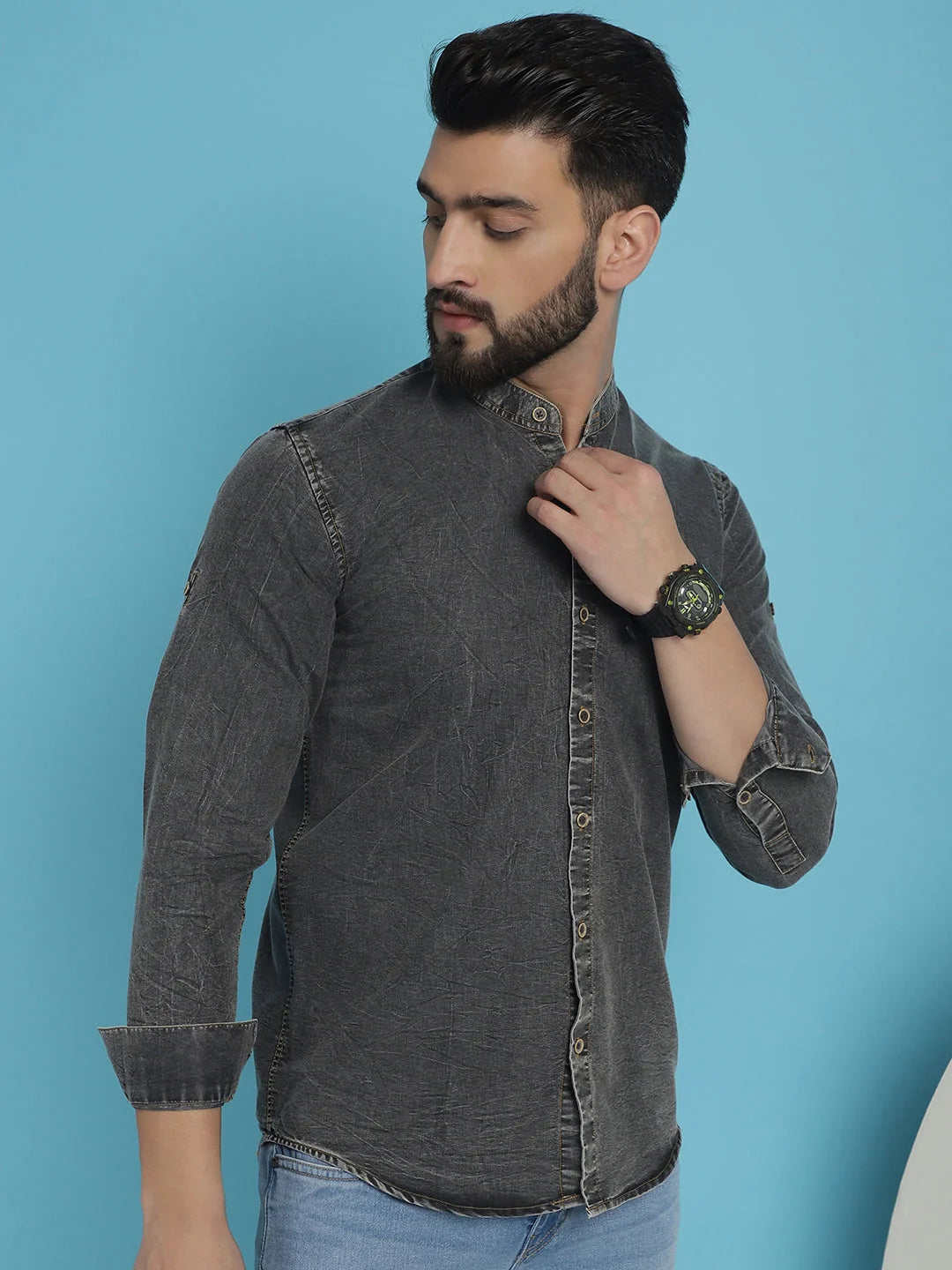 Denim Casual Shirt for Men - Soft Cotton Shirt