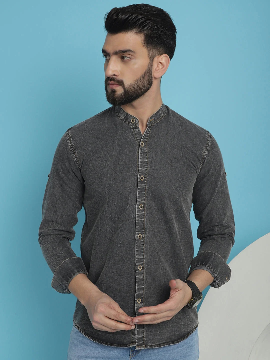 Denim Casual Shirt for Men - Soft Cotton Shirt