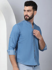 Denim Casual Shirt for Men-SF-922Light-Blue
