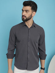 Striped Casual Shirt for Men's-SF-923Grey
