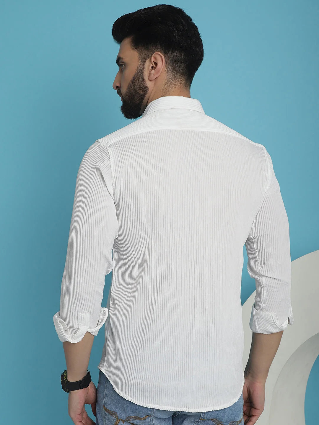 Striped Cotton Mens Shirt - Perfect Casual and Formal Wear
