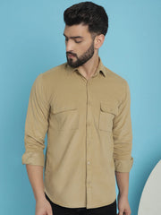 Men Standard Corduroy Cotton Shirt-SF-925