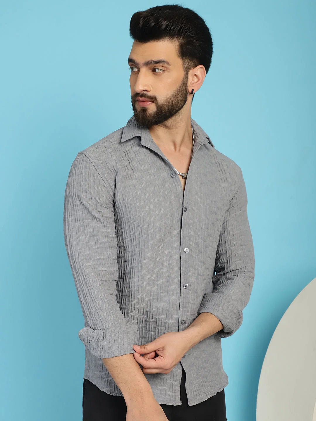 Light Cotton Mens Shirt - Woven Casual Design
