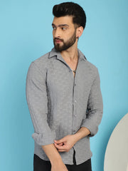 Woven Design Casual Shirt for Mens-SF-928Light