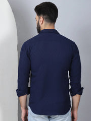 Woven Design Casual Shirt for Mens-SF-928Navy