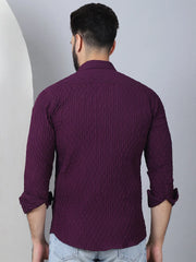 Woven Design Casual Shirt for Mens-SF-928Purple