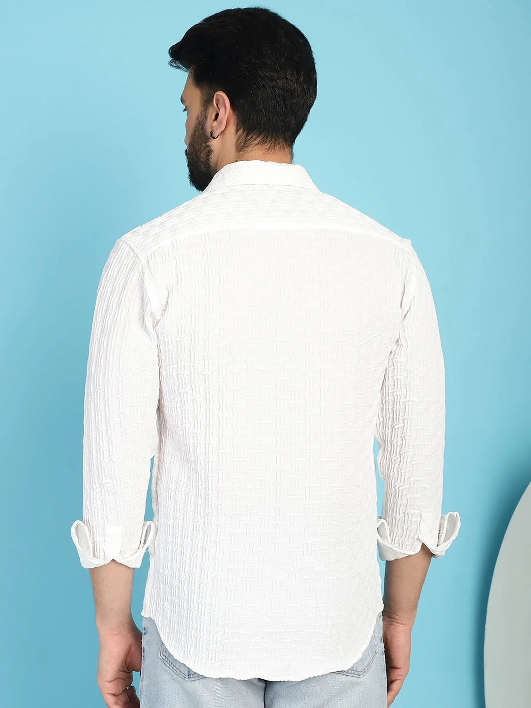 Woven Design Cotton Mens Shirt | Casual Style